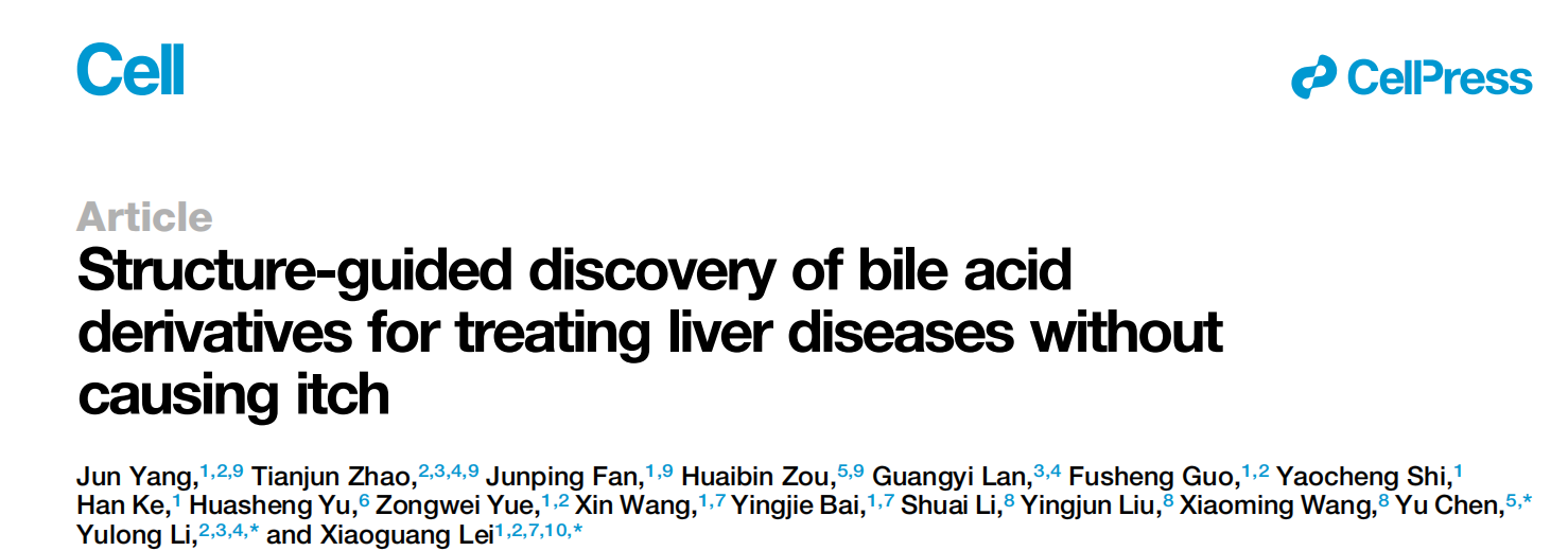 Structure-guided discovery of bile acid derivatives for treating liver diseases without causing itch